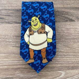 Shrek 2 Movie Dreamworks Novelty Necktie 58” Blue EUC